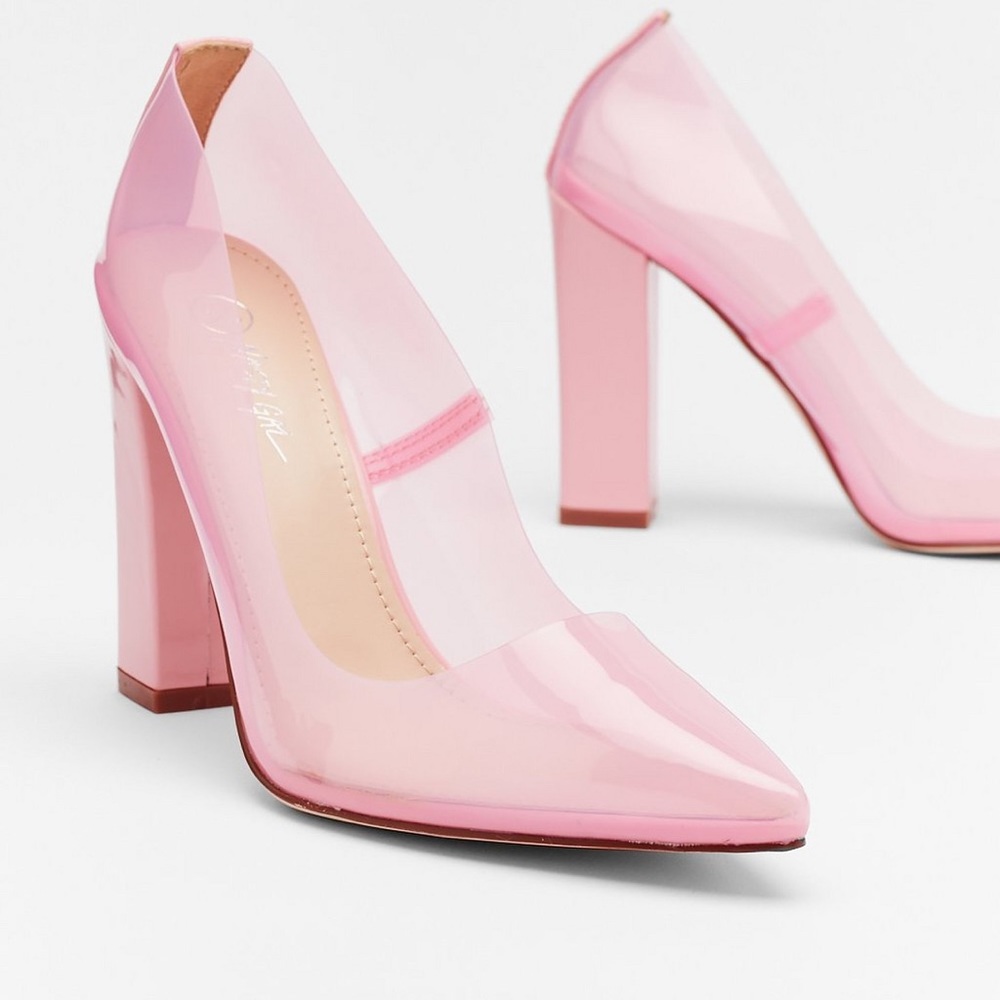 Nasty Gal SOLD OUT Barbie Girl Clear Court Heel - Picture 3 of 8